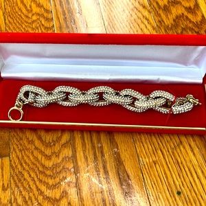 Chunky CZ link bracelet